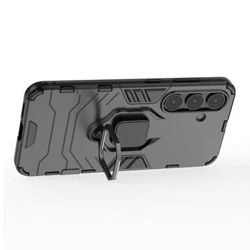 Samsung Galaxy S25+ Hybrid Cover med Ring Holder - Sort