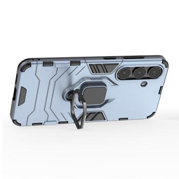 Samsung Galaxy S25+ Hybrid Cover med Ring Holder - Blå