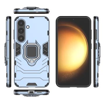 Samsung Galaxy S25+ Hybrid Cover med Ring Holder - Blå