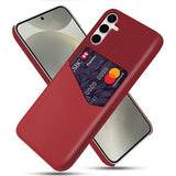 Samsung Galaxy S25+ KSQ Cover med Kortholder - Rød