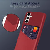 Samsung Galaxy S25+ KSQ Cover med Kortholder - Rød