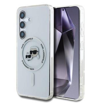 Samsung Galaxy S25+ Karl Lagerfeld IML Karl&Choupette Heads Cover - MagSafe-kompatibel - Gennemsigtig