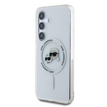 Samsung Galaxy S25+ Karl Lagerfeld IML Karl&Choupette Heads Cover - MagSafe-kompatibel - Gennemsigtig