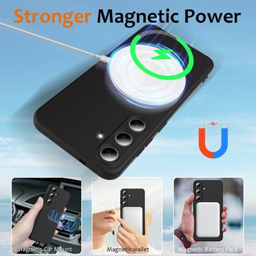 Samsung Galaxy S25+ Liquid Silikone Cover - MagSafe Kompatibel - Sort