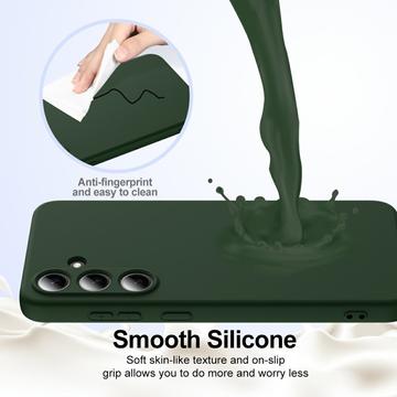 Samsung Galaxy S25+ Liquid Silikone Cover - MagSafe Kompatibel - Mørkegrøn