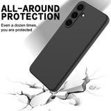 Samsung Galaxy S25+ Flydende silikone cover med håndrem - sort