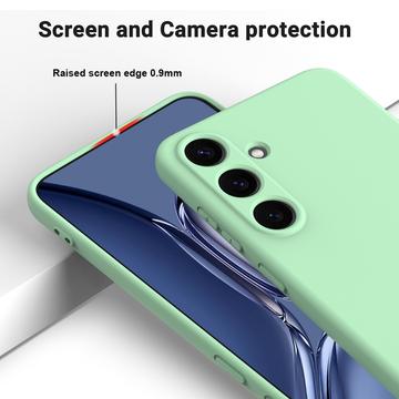 Samsung Galaxy S25+ Flydende silikone cover med håndrem - grøn