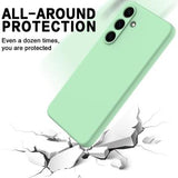Samsung Galaxy S25+ Flydende silikone cover med håndrem - grøn