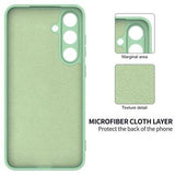 Samsung Galaxy S25+ Flydende silikone cover med håndrem - grøn