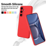 Samsung Galaxy S25+ Flydende silikone cover med håndrem - rød