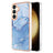 Samsung Galaxy S25+ Marmormønster Galvaniseret IMD TPU Cover - Blå