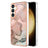 Samsung Galaxy S25+ Marmormønster Galvaniseret IMD TPU Cover - Pink