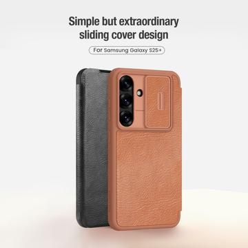 Samsung Galaxy S25+ Nillkin Qin Pro Flip Cover - Brun