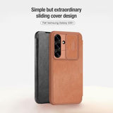 Samsung Galaxy S25+ Nillkin Qin Pro Flip Cover - Brun