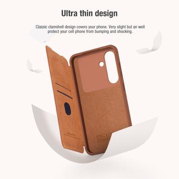 Samsung Galaxy S25+ Nillkin Qin Pro Flip Cover - Brun