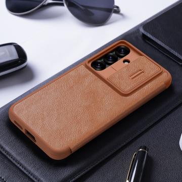 Samsung Galaxy S25+ Nillkin Qin Pro Flip Cover - Brun