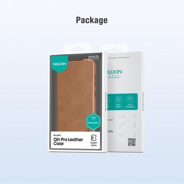 Samsung Galaxy S25+ Nillkin Qin Pro Flip Cover - Brun