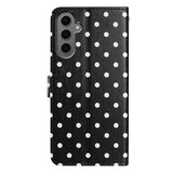 Samsung Galaxy S25+ Pung Etui med Prikket Mønster - Sort