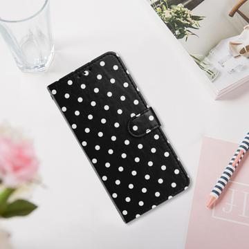 Samsung Galaxy S25+ Pung Etui med Prikket Mønster - Sort