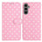 Samsung Galaxy S25+ Pung Etui med Prikket Mønster - Pink