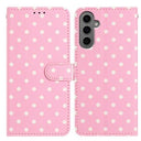 Samsung Galaxy S25+ Pung Etui med Prikket Mønster - Pink