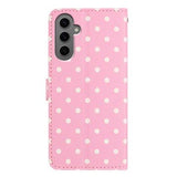 Samsung Galaxy S25+ Pung Etui med Prikket Mønster - Pink