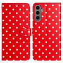 Samsung Galaxy S25+ Pung Etui med Prikket Mønster - Rød