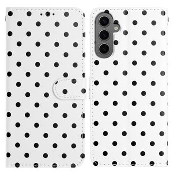 Samsung Galaxy S25+ Pung Etui med Prikket Mønster - Hvid