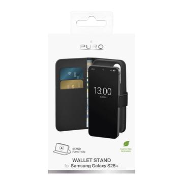 Samsung Galaxy S25+ Puro Pungetui med 2 kortpladser - Sort