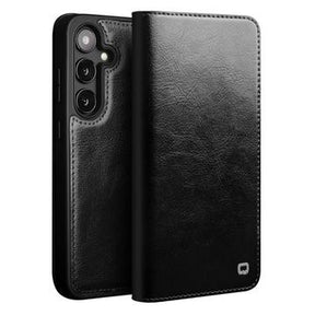 Samsung Galaxy S25+ Qialino Classic Læderpung - Sort