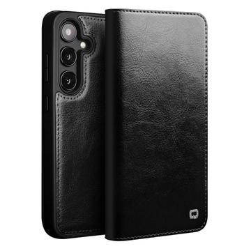Samsung Galaxy S25+ Qialino Classic Læderpung - Sort