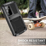 Samsung Galaxy S25+ R-Just Premium cover med kickstand og skærmbeskytter i hærdet glas - Sort