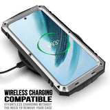 Samsung Galaxy S25+ R-Just Premium cover med kickstand og skærmbeskytter i hærdet glas - Sølv