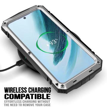 Samsung Galaxy S25+ R-Just Premium cover med kickstand og skærmbeskytter i hærdet glas - Sølv