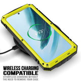 Samsung Galaxy S25+ R-Just Premium cover med kickstand og skærmbeskytter i hærdet glas - Gul