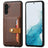 Samsung Galaxy S25+ Retro Style Cover med Pung - Brun
