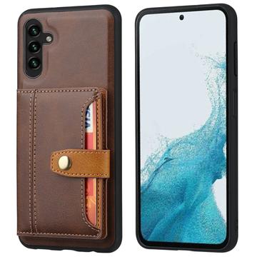 Samsung Galaxy S25+ Retro Style Cover med Pung - Brun