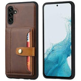 Samsung Galaxy S25+ Retro Style Cover med Pung - Brun