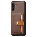 Samsung Galaxy S25+ Retro Style Cover med Pung - Brun