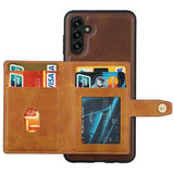 Samsung Galaxy S25+ Retro Style Cover med Pung - Grøn