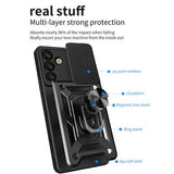 Samsung Galaxy S25+ Roterende Ring Hybrid Cover med Kameraskjold - Rødguld