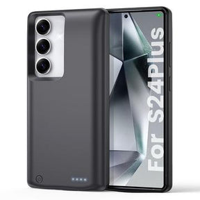 Samsung Galaxy S25+/S24+ batterietui med ekstra batteri - 10000mAh - sort