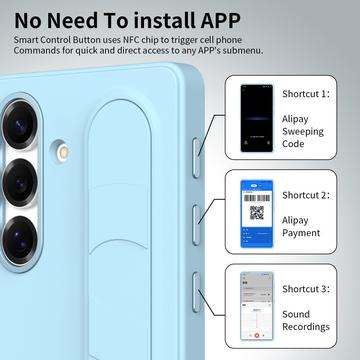 Samsung Galaxy S25+ Smart hybrid cover med stående greb - Blå
