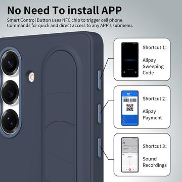 Samsung Galaxy S25+ Smart hybrid cover med stående greb - Safir