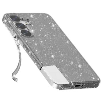 Samsung Galaxy S25+ Stylish Glitter Series Hybrid Cover - Sort