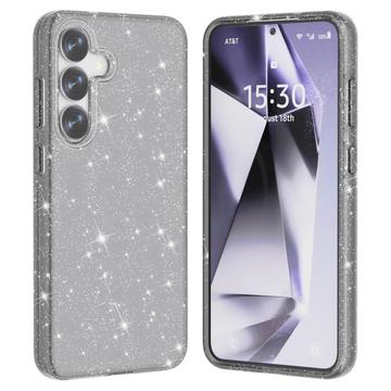 Samsung Galaxy S25+ Stylish Glitter Series Hybrid Cover - Sort