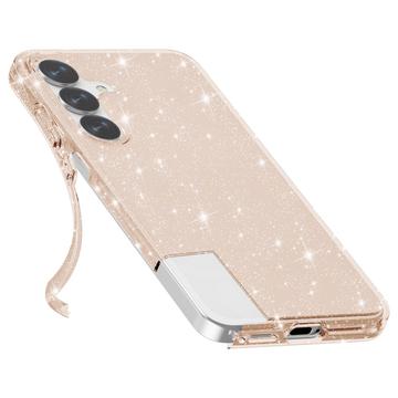 Samsung Galaxy S25+ Stylish Glitter Series Hybrid Cover - Guld