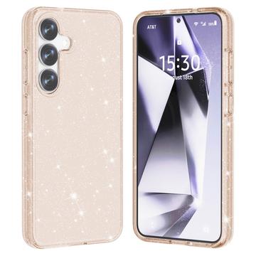 Samsung Galaxy S25+ Stylish Glitter Series Hybrid Cover - Guld