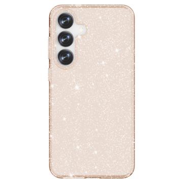 Samsung Galaxy S25+ Stylish Glitter Series Hybrid Cover - Guld