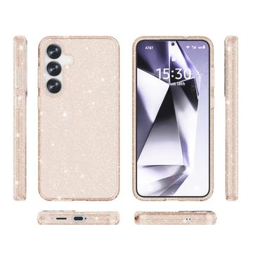 Samsung Galaxy S25+ Stylish Glitter Series Hybrid Cover - Guld